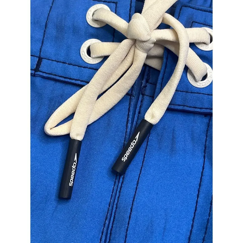 Speedo blue lemonade water repellent UPF 50+ swim trunks, 9” inseam, size XXL